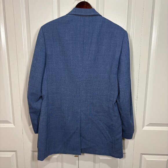 Stanley Blacker for Hughes & Hatcher Men's 42R Navy Blazer Gold Buttons Classic - Picture 2 of 7